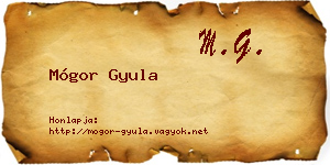 Mógor Gyula névjegykártya