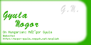 gyula mogor business card